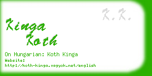 kinga koth business card